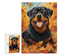 300 PCS Puzzles for Adults Autumn Rottweiler Portrait-1 Puzzle For Teenagers Birthday Present Difficult And Challenge Unique Birthday And Xmas Gifts 300 PCS