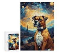 300 PCS Puzzles for Adults Boxer Starry Night Adult Jigsaw Family Games Precision Cutting Unique Gifts for Birthday And Christmas 300 PCS