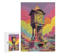 300 PCS Puzzles for Adults Colorful Fantasy Clock Tower Puzzle For Teenagers Birthday Present Difficult And Challenge Unique Birthday And Xmas Gifts 300 PCS