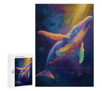 300 PCS Puzzles for Adults Colorful Whale Art Print Puzzle For Teenagers Birthday Present Difficult And Challenge Unique Birthday And Xmas Gifts 300 PCS
