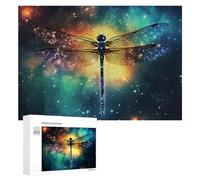 300 PCS Puzzles for Adults Cosmic Dragonfly Artwork-1 Jigsaws for Adults Relaxing Games Presents for Women Unique Gifts for Birthday And Christmas 300 PCS