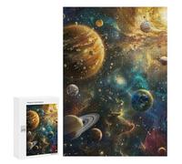 300 PCS Puzzles for Adults Cosmic Planets in Space-2 Jigsaw Puzzles for Adults Improve Memory Help The Brain Exercise Gifts for Friends And Family 300 PCS