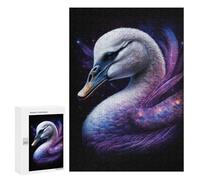 300 PCS Puzzles for Adults Cosmic Swan Art Print-16 Puzzle For Teenagerss Hand Speed Race Train Your Brain And Hands Addictive Toys to Cultivate Patience 300 PCS