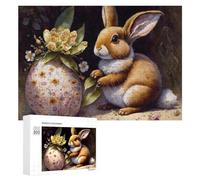 300 PCS Puzzles for Adults Easter Bunny with Decorative Egg Jigsaws for Adults Relaxing Games Presents for Women Unique Gifts for Birthday And Christmas 300 PCS