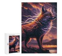 300 PCS Puzzles for Adults Electric Fox Nature's Power Adult Jigsaw Family Games Precision Cutting Unique Gifts for Birthday And Christmas 300 PCS