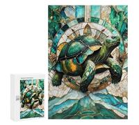 300 PCS Puzzles for Adults Eternal Kintsugi Tortoise Jigsaws for Adults Relax Games Presents for Women Birthday And Unique Gifts 300 PCS