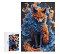300 PCS Puzzles for Adults Flame And Ice Fox Artwork Jigsaws for Adults Relaxing Games Presents for Women Unique Gifts for Birthday And Christmas 300 PCS