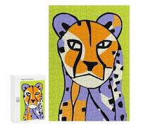 300 PCS Puzzles for Adults Funny Jungle Cheetah Puzzle For Teenagerss Hand Speed Race Train Your Brain And Hands Addictive Toys to Cultivate Patience 300 PCS