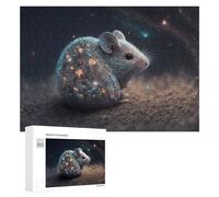 300 PCS Puzzles for Adults Galactic Mouse A Cosmic Companion Jigsaws for Adults Relaxing Games Presents for Women Unique Gifts for Birthday And Christmas 300 PCS