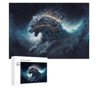 300 PCS Puzzles for Adults Galactic Tiger Cosmic Artwork Jigsaws for Adults Relaxing Games Presents for Women Unique Gifts for Birthday And Christmas 300 PCS