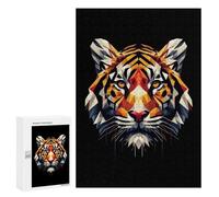 300 PCS Puzzles for Adults Geometric Tiger Puzzle For Teenagerss Hand Speed Race Train Your Brain And Hands Addictive Toys to Cultivate Patience 300 PCS