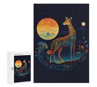 300 PCS Puzzles for Adults Golden Giraffe Jigsaws for Adults Relax Games Presents for Women Birthday And Unique Gifts 300 PCS