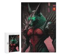 300 PCS Puzzles for Adults Green-Eyed Beast in Armor Jigsaws for Adults Relaxing Games Presents for Women Unique Gifts for Birthday And Christmas 300 PCS