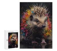 300 PCS Puzzles for Adults Hedgehog Painting Adult Jigsaw Family Games Precision Cutting Unique Gifts for Birthday And Christmas 300 PCS