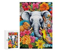 300 PCS Puzzles for Adults Jungle Symphony Vibrant Wildlife Artwork Jigsaws for Adults Relaxing Games Presents for Women Unique Gifts for Birthday And Christmas 300 PCS
