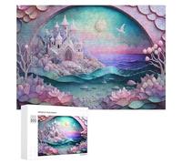 300 PCS Puzzles for Adults Magical Mermaid Castle by The Sea Jigsaws for Adults Relaxing Games Presents for Women Unique Gifts for Birthday And Christmas 300 PCS