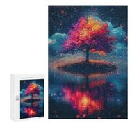 300 PCS Puzzles for Adults Magical Night Tree Reflections -1 Puzzle For Teenagers Birthday Present Difficult And Challenge Unique Birthday And Xmas Gifts 300 PCS