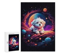 300 PCS Puzzles for Adults Maltese Puppy Sleeping Jigsaws for Adults Relax Games Presents for Women Birthday And Unique Gifts 300 PCS