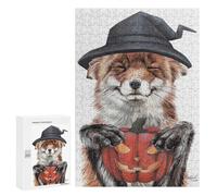 300 PCS Puzzles for Adults Morning Fox Halloween Jigsaws for Adults Relax Games Presents for Women Birthday And Unique Gifts 300 PCS