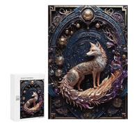 300 PCS Puzzles for Adults Mythical Red Fox Art Deco Puzzle For Teenagerss Hand Speed Race Train Your Brain And Hands Addictive Toys to Cultivate Patience 300 PCS