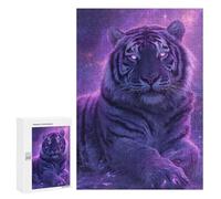 300 PCS Puzzles for Adults Purple Tiger Fantasy Artwork Jigsaw Puzzles for Adults Improve Memory Help The Brain Exercise Gifts for Friends And Family 300 PCS