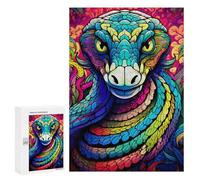 300 PCS Puzzles for Adults Rainbow Serpent Portrait Jigsaws for Adults Relaxing Games Presents for Women Unique Gifts for Birthday And Christmas 300 PCS