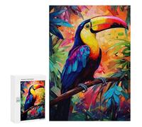 300 PCS Puzzles for Adults Rainbow Toucan in Paradise Jigsaws for Adults Relaxing Games Presents for Women Unique Gifts for Birthday And Christmas 300 PCS