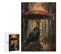 300 PCS Puzzles for Adults Rainy Forest Mushroom Scene Jigsaw Puzzles for Adults Improve Memory Help The Brain Exercise Gifts for Friends And Family 300 PCS