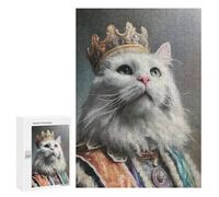 300 PCS Puzzles for Adults Royal Cat Portrait Painting-8 Jigsaw Puzzles for Adults Improve Memory Help The Brain Exercise Gifts for Friends And Family 300 PCS