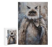 300 PCS Puzzles for Adults Royal Persian Cat with Umbrella Art Print Jigsaw Puzzles for Adults Improve Memory Help The Brain Exercise Gifts for Friends And Family 300 PCS