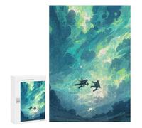 300 PCS Puzzles for Adults Skydivers Amidst Ethereal Clouds Jigsaws for Adults Relaxing Games Presents for Women Unique Gifts for Birthday And Christmas 300 PCS