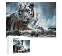 300 PCS Puzzles for Adults Snowy Tiger Majesty Jigsaws for Adults Relaxing Games Presents for Women Unique Gifts for Birthday And Christmas 300 PCS
