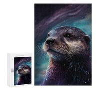 300 PCS Puzzles for Adults Space Otter Portrait -3 Puzzle For Teenagerss Hand Speed Race Train Your Brain And Hands Addictive Toys to Cultivate Patience 300 PCS