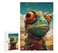 300 PCS Puzzles for Adults Steampunk Chameleon Art Print-2 Puzzle For Teenagerss Hand Speed Race Train Your Brain And Hands Addictive Toys to Cultivate Patience 300 PCS