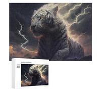 300 PCS Puzzles for Adults Thundering White Tiger Adult Jigsaw Family Games Precision Cutting Unique Gifts for Birthday And Christmas 300 PCS