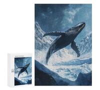 300 PCS Puzzles for Adults Whale Leaping Over Mountains Jigsaws for Adults Relax Games Presents for Women Birthday And Unique Gifts 300 PCS