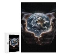 300 PCS Puzzles for Teenagers Earth in Hands Jigsaw Puzzles for Teenagers Staycation Kill Time Help The Brain Exercise Family Fun & Game Night 300 PCS