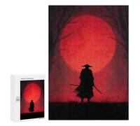 300 PCS Puzzles for Teenagers Samurai Moonlit Forest Jigsaw Puzzles for Teenagers Staycation Kill Time Help The Brain Exercise Family Fun & Game Night 300 PCS