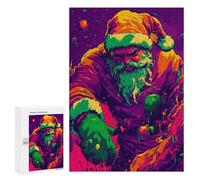 300 PCS Puzzles for Teenagerss Angry Santa Claus Puzzle for Adults Fun Games Staycation Kill Time Help The Brain Exercise 300 PCS