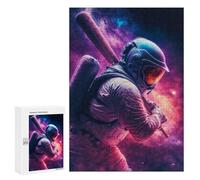 300 PCS Puzzles for Teenagerss Baseball Batter Astronaut Puzzle for Adults Fun Games Staycation Kill Time Help The Brain Exercise 300 PCS