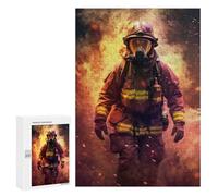`300 PCS Puzzles for Teenagerss Firefighter Flame Puzzles for Adults Family Games Difficult Challenge Help The Brain Exercise 300 PCS