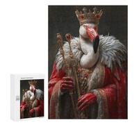 300 PCS Puzzles for Teenagerss Flamingo King Puzzle for Adults Fun Games Staycation Kill Time Help The Brain Exercise 300 PCS