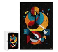 `300 PCS Puzzles for Teenagerss Geometric Orbit - Modern Abstract in Motion Puzzles for Adults Family Games Difficult Challenge Help The Brain Exercise 300 PCS