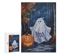 `300 PCS Puzzles for Teenagerss Ghostly Halloween Forest Puzzles for Adults Family Games Difficult Challenge Help The Brain Exercise 300 PCS
