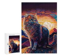 `300 PCS Puzzles for Teenagerss Giant Persian Cat Puzzles for Adults Family Games Difficult Challenge Help The Brain Exercise 300 PCS