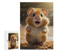 `300 PCS Puzzles for Teenagerss Hamster And Corn Puzzles for Adults Family Games Difficult Challenge Help The Brain Exercise 300 PCS