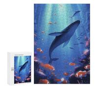`300 PCS Puzzles for Teenagerss Humpback Whale Underwater Puzzles for Adults Family Games Difficult Challenge Help The Brain Exercise 300 PCS