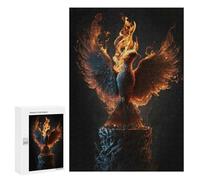 `300 PCS Puzzles for Teenagerss Phoenix Bird Portrait Puzzles for Adults Family Games Difficult Challenge Help The Brain Exercise 300 PCS