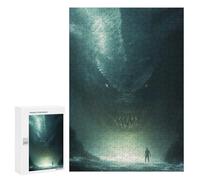 `300 PCS Puzzles for Teenagerss Thalassophobia Underwater Monster Encounter Puzzles for Adults Family Games Difficult Challenge Help The Brain Exercise 300 PCS