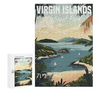 `300 PCS Puzzles for Teenagerss Virgin Islands National Park Puzzles for Adults Family Games Difficult Challenge Help The Brain Exercise 300 PCS